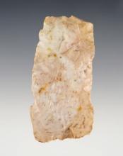 3 1/4" Paleo Square Knife - Flint Ridge Flint. Found in Fairfield Co., Ohio.