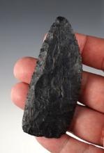 3 1/4" Paleo Knife found in Knox Co., Ohio. Nicely made. Ex. Dick Johnson. Coshocton Flint.