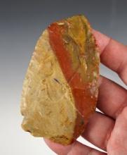 Beautiful 3 13/16" Paleo Blade made from exotic and highly colorful Carter Cave Flint. KY.