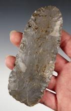 4 5/8" Paleo Square Knife made from well patinated Coshocton Flint. Found in Miami Co., OH
