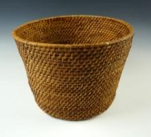 9" wide by 6" tall nicely woven Vintage Basket in excellent condition.