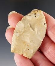 1 15/16" Paleo Dart Point made from Flint Ridge Flint. Found in Ohio.