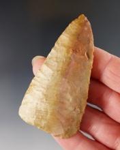 Nicely flaked 2 15/16" Archaic Blade made from beautifully colored Nethers Flint Ridge Flint.