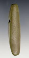 Fine 3 1/16" Celt Form Pendant made from green Jasper. Recovered in Costa Rica.