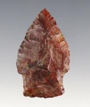 2 13/16" Shaniko Stemmed made from nicely colored red Jasper. Found by Norma Berg
