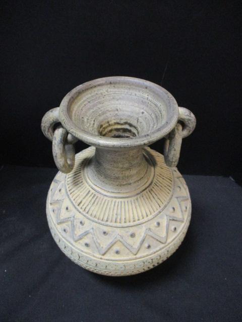 Ring Handled Pottery Vase