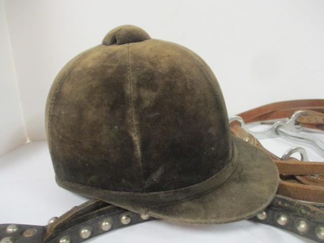 Vintage "The Beagler" Hunting Hat and Leather Bridles