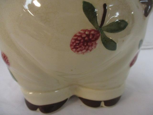 Vintage Smiley Pottery Pig Cookie Jar