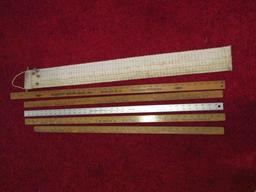 Wall Hanging Yardstick Holder with Yardsticks