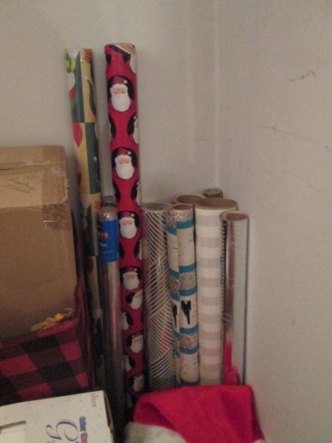 Lot of Christmas Items in Closet