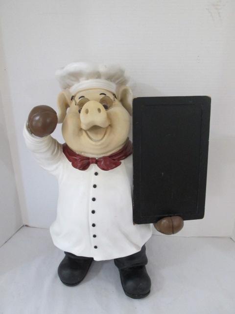 Pig Chef Message Center Statue