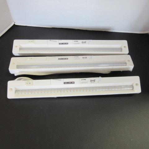 Three New Old Stock Ikea Portable Cabinet Plug-In LED Lights