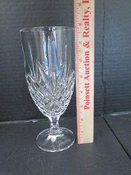 12 "Pineapple" Design Heavy Glass Goblets