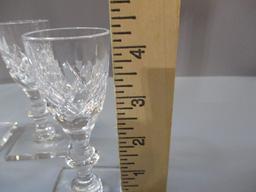 8 Crystal Cordial Glasses Signed Hawkes