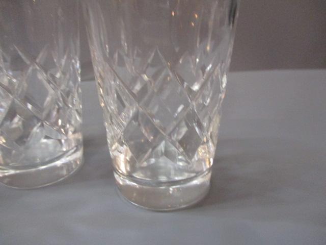 8 Small Juice Glasses Signed Hawkes