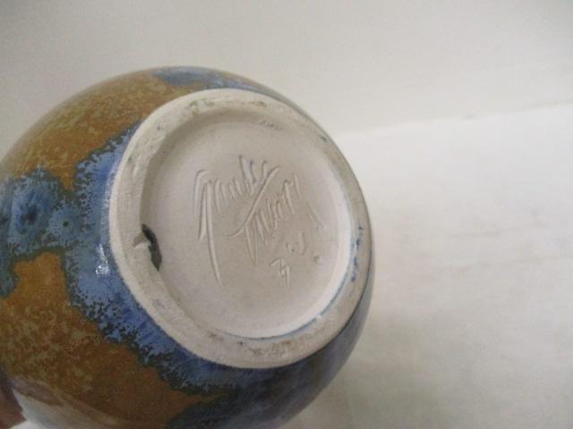 Blue Glazed Crystaline Vase