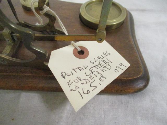 Postal Scales for Letters on Wood Base