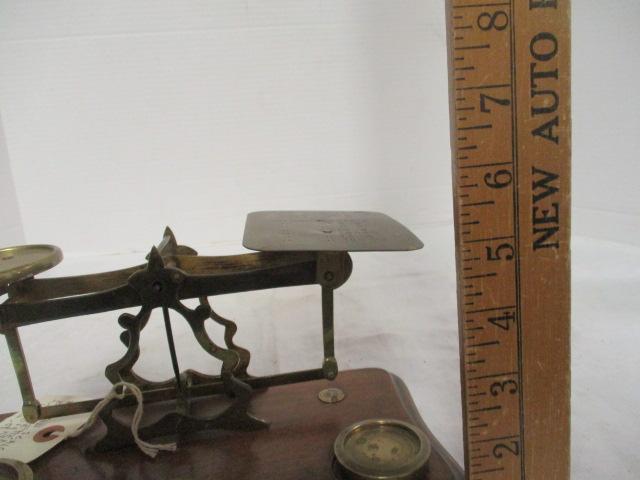 Postal Scales for Letters on Wood Base