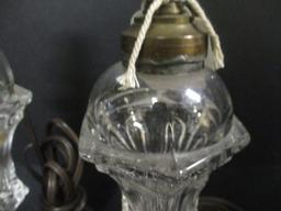 PR of Boston & Sandwich Glass Whale Oil Lamps (electrified)