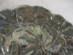 Silverplate Leaf Tray 10" & Silverplate Engraved Tray 10"