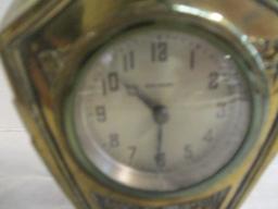 New Haven Goldtone Metal Clock