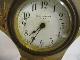 New Haven Clock Co. Brass Clock