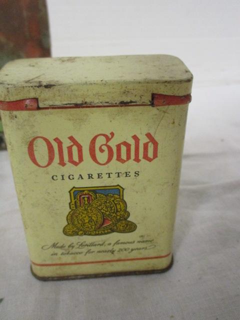 3 Vintage Tins-Old Gold Cigarettes, Central Union Cigarettes, &