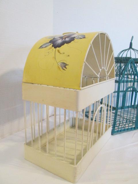 Three Decorative Metal Birdcages