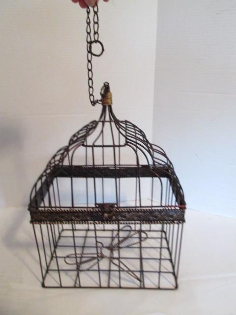Three Decorative Metal Birdcages