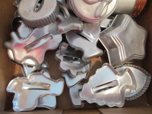 Vintage Aluminum Cookie Cutters and Cookie Press