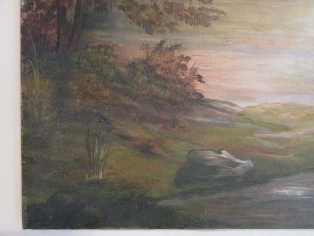 1983 Mallen Signed Original Landscape Painting on Canvas