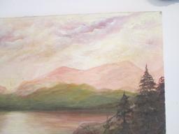 1983 Mallen Signed Original Landscape Painting on Canvas