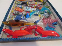 Grouping of Art Glass Fish