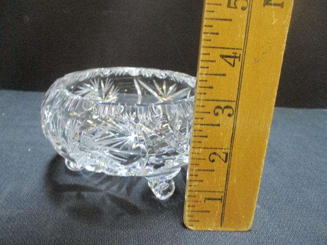 Footed Cut Glass Bowl