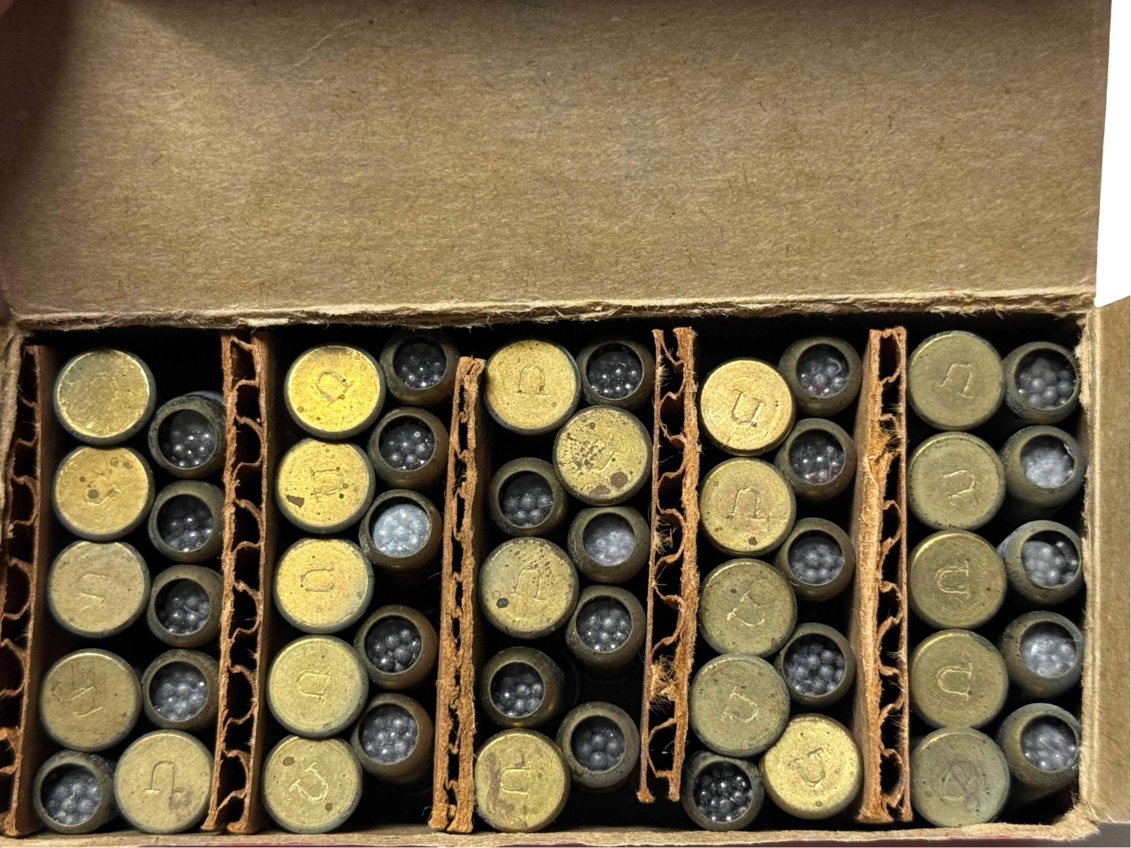 RARE NIB 50 Rounds of 8 mm (.310”) Skeet Rimfire Ammunition