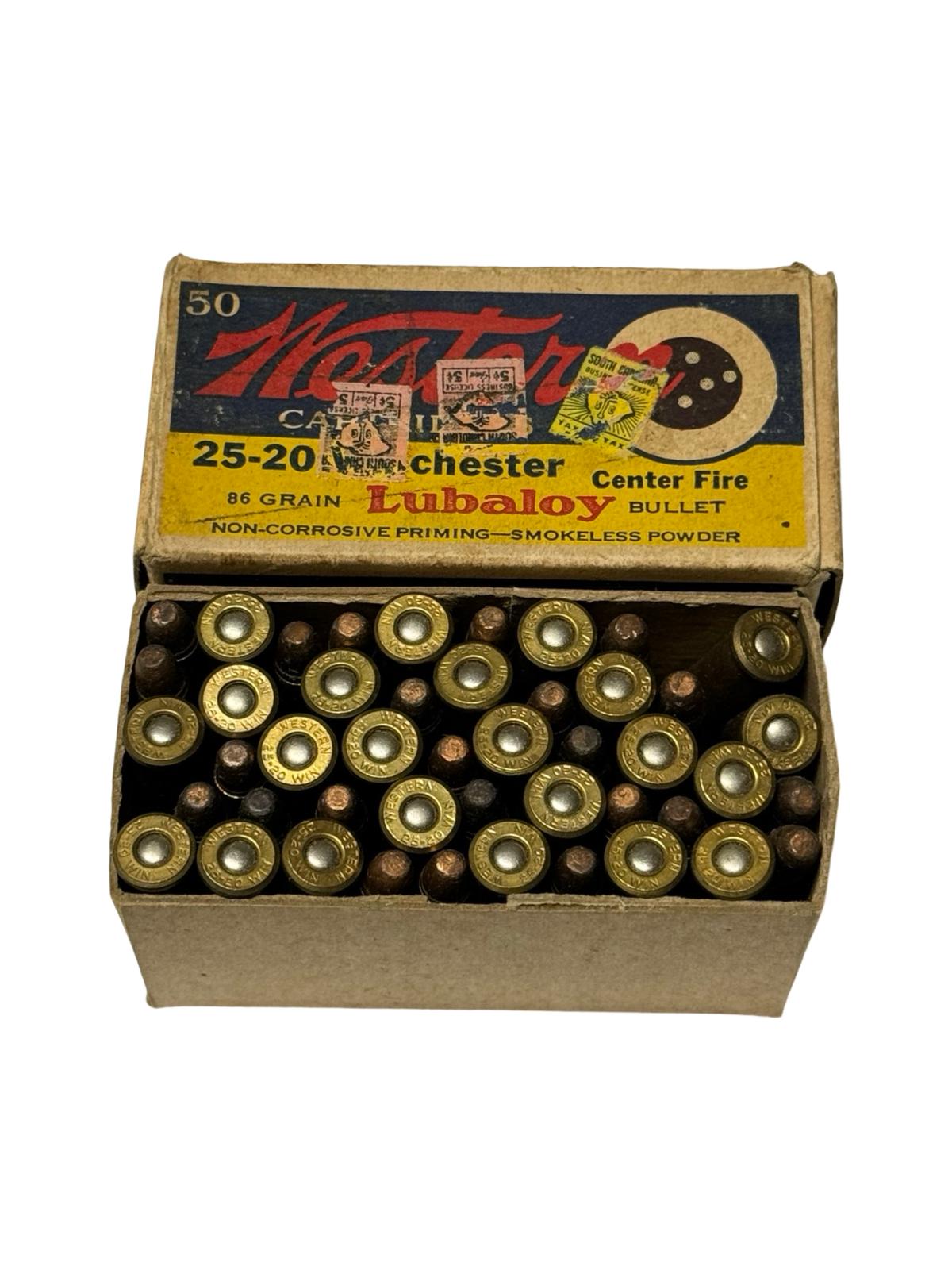 NIB Factory 46rds. of 25-20 WIN. 86gr. Lubaloy Bullet Western Ammunition