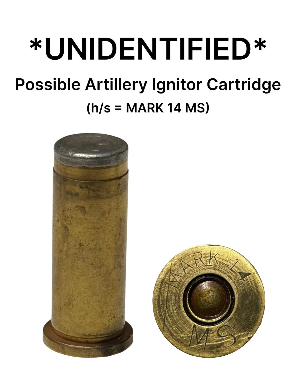 *UNIDENTIFIED* Possible Artillery Ignitor Cartridge (h/s = MARK 14 MS)