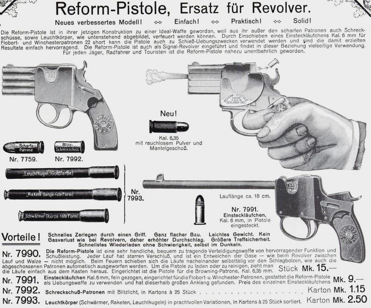 Reform 6.35mm Browning Pistol Flare (Schwarmer) Cartridge