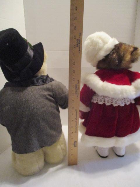 Two Decorative Christmas Figural Bears