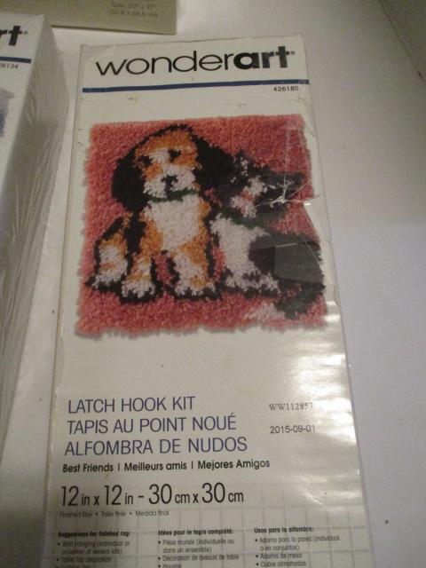 Four Latch Hook Artwork Kits