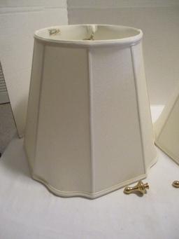 Two Lamp Shades with Finials
