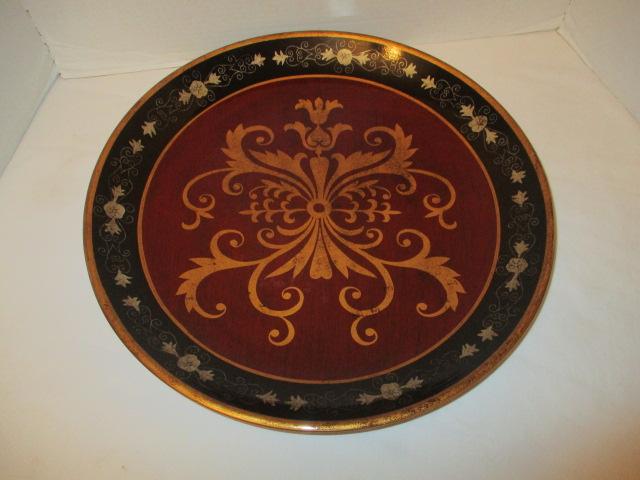 Large Decorative Plate with Stand
