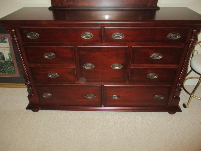 Seven Drawer Dresser with Mirror