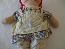Vintage Knickerbocker Raggedy Ann Musical Doll