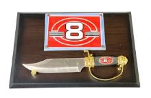 NASCAR Dale Earnhardt Jr. Bowie Knife on Wood Plaque 