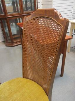 Dining Table with 6 Cane Back Chairs