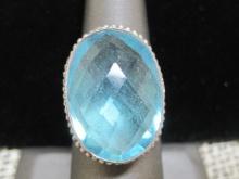 Sterling Silver Blue Quartz Ring