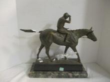 Bronze Horse Sculpture on Stand