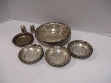 Vintage Sterling Shakers and Small Presentation Bowls