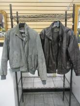 Grey Suede and Black Leather Member's Only Jackets
